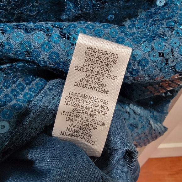 SD Collection Floral Lace Sequin Dress - Picture 11 of 13